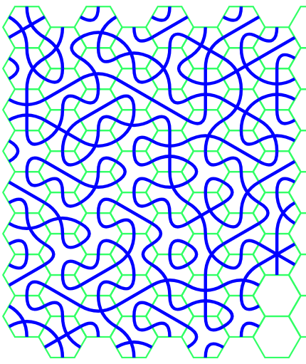 The quick brown fox encoded with grid 8x8