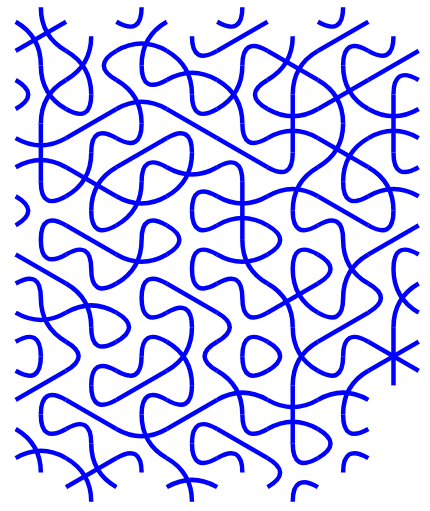The quick brown fox encoded without grid 8x8